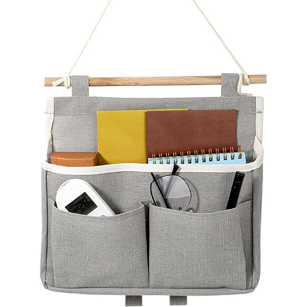 ウォールポケット 壁掛け収納式 ドアハンガーポケット 3ポケット 壁掛け 玄関 小物入れ 新聞紙 手紙 鍵 郵便物や文房具などを収納 収納ポケット （ダックグレー）