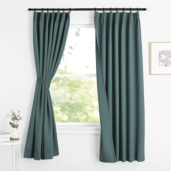 1級遮光 カーテン 断熱 間仕切り 幅100cm丈178cm ブラック 2枚セット 防音 防寒 カーテンセット 省エネ かわいい 玄関 アパート マンション 部屋 学校 レストラン 北極藍