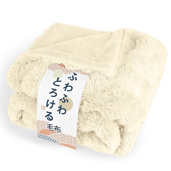 ブランケット 毛布 セミダブル 冬用 厚手 2枚合わせ ふわとろ毛布 もこもこ毛布 あったか ラビットファー調 トスカ泡絨 洗える 吸湿速乾 抗菌防臭 蓄熱保温 極細繊維 (ホワイト・160*200cm)
