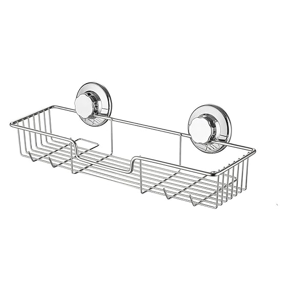 シャンプーラック シャワーラック 浴室ラック シャンプー置き 壁掛け収納ラック ワイヤーかご お風呂 真空吸着 強力吸盤 ステンレス