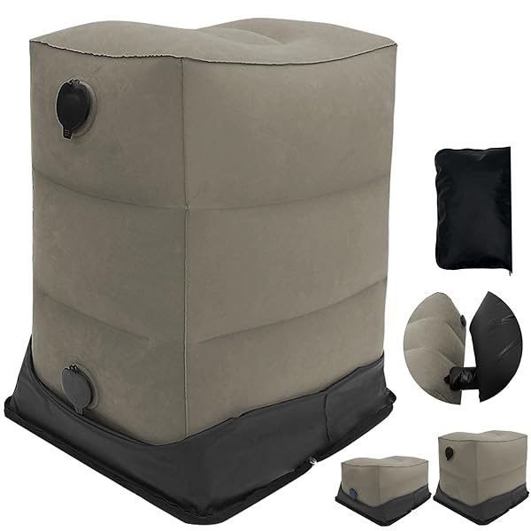 フットレスト 飛行機 足置き 子供 エアー足枕 三段階高さ調節 エアーフットレスト ポンプ不要 空気入れ..