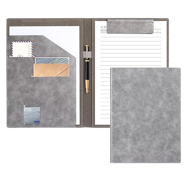 クリップボード PU バインダー A4 会議 パッド 24.5*32CM クリップボード 2つ折り 契約書 フォルダー 多機能マグネットフォルダー ペン掛け用 ...