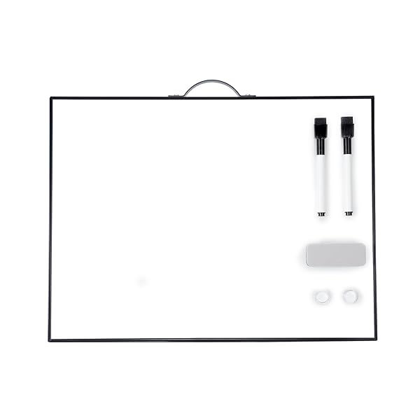 ホワイトボード 壁掛け ミニ マグネット a3 - 持ち運び可能 アルミフレーム マグネット式 ホワイトボード 壁掛け 小さい ホルダー付き 30 × 40cm...