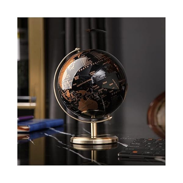 地球儀 おしゃれ 直径5.5インチの地球儀黒海ヴィンテージ世界地球儀アンティーク装飾デスクトップ地理的回転教育地球儀キッズギフト 地球儀 子供 (Color : 5.5in medium B)