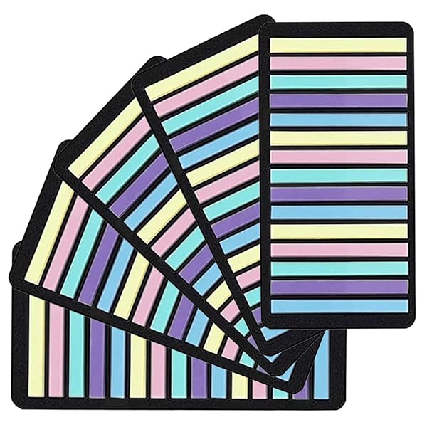 付箋 ふせん 5個入り 付箋 細い 小さい 耐久性と実用性 様々な色 ポータビリティ (マカロン黒カード)