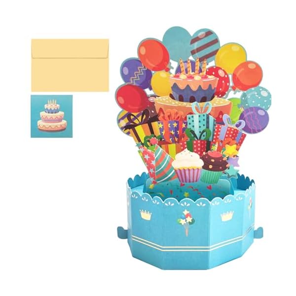 立体バースデーカード 誕生日カード メッセージカード 誕生日 立体 封筒付き 3D ポップアップカ ード 大人 おしゃれ birthday card