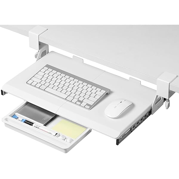 キーボードスライダー 後付け クランク式 天板2枚接ぎ 幅500*奥300mm スライドスムーズに 人間工学 姿..