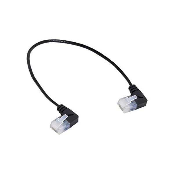 ウルトラスリムCat6イーサネットケーブルRJ45左角度25cmUTPネットワークケーブルパッチコードラップトップルーターTVBOX用90度Cat6aLan