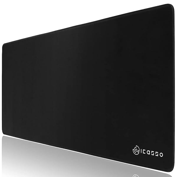 ゲーミングマウスパッド 大型 90x40cm おしゃれ デスクマット 耐水性 清潔しやすい ゴムベース ゲーム オフィス ホーム用 男女兼用（ブラック）