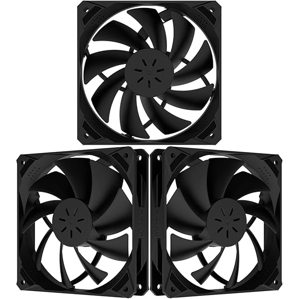 Novonest PCケースファン 120mm pwm 高性能 静音 ファン PWM 4PINコネクタ pc パーツ 冷却ファン 3本1セット 真っ黒「NK12BK4-3」
