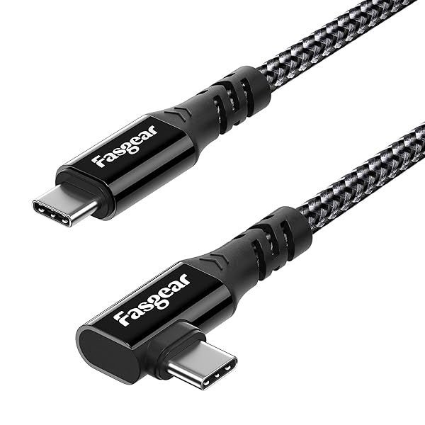 USB C to Type C 3.2 Gen 2x2ケーブル 3M、20Gbps 100W充電4KビデオUSB-Cコード90度Mac-book Pro、i-Pad Mini、Dell/Sam-Sungディスプレイ、Thunderbolt 4/3モニ