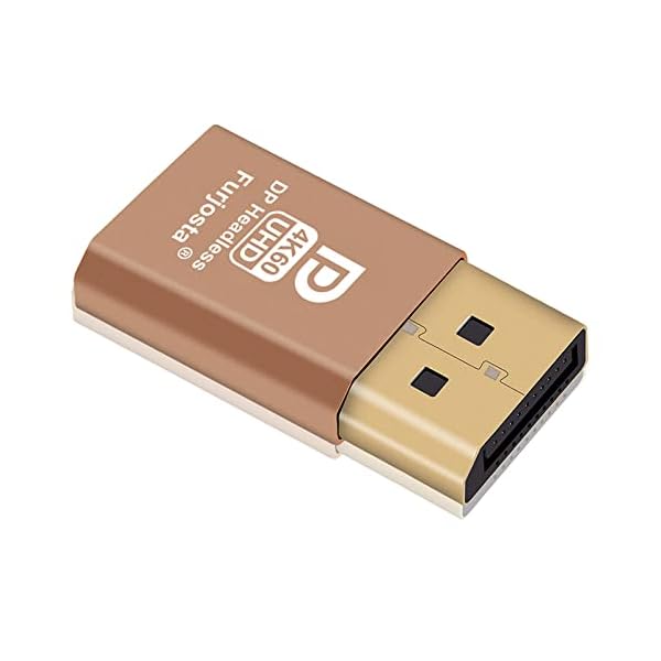ブルーライト付きPC 4K DisplayPort仮想ディスプレイエミュレーター、ヘッドレスモードに対応、1080@120Hzから4096x2160@60Hzまで対応、PCおよびMacに対応-1