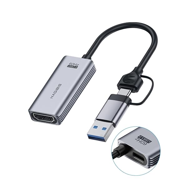 USB-C & A対応 4K HDMIキャプチャカード 100W PD給電 / 1080p 60fps録画 / ゲーム・配信・VR対応