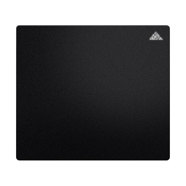 ゲーミングマウスパッド 強化ガラスマウス パッド 滑り止め 高耐久性 プロフェッショナルなFPSゲームの選択 400×450mm ブラック