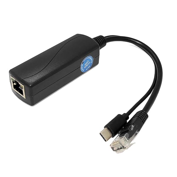 2.5G タイプ C PoE スプリッター 5V/2.4A、48V PoE から USB-C 5V/2.4A 12W 出力、2.5Gbps イーサネット IEEE802.3af/at 準拠、スマートホーム用プラグアンドプレイ