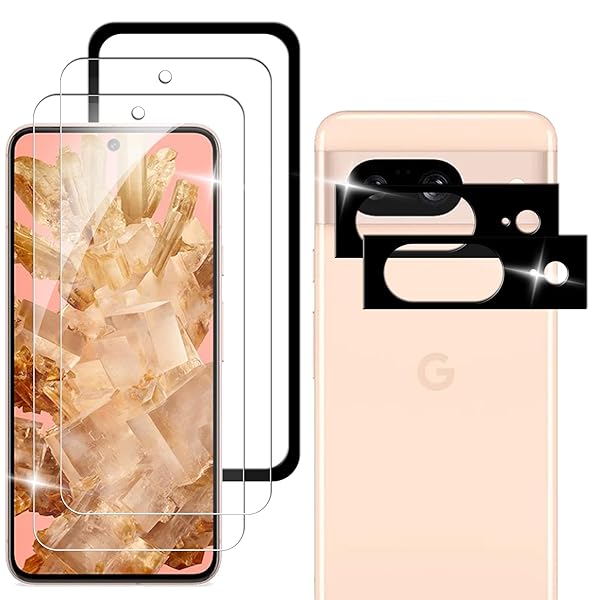 乐天商城 - 対応 Google Pixel 8 ガラスフィルム + Google Pixel 8 レンズフィルム【2+2枚セット 国産旭硝子素材】ピクセル8 保護フィルム ガイド枠 googleピクセル8 強化ガラス 硬度9H 気泡ゼロ 高透過率 飛散防止 耐衝