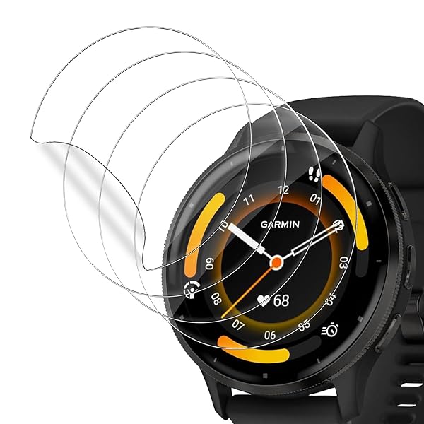 【4枚セット】For Garmin Venu 3 フィルム TPU素材 ガーミン Venu 3 保護フィルム 対応 柔らかい 全面保護 高感度タッチ 高透過率 耐衝撃 自動吸着 指紋防止 気泡レス