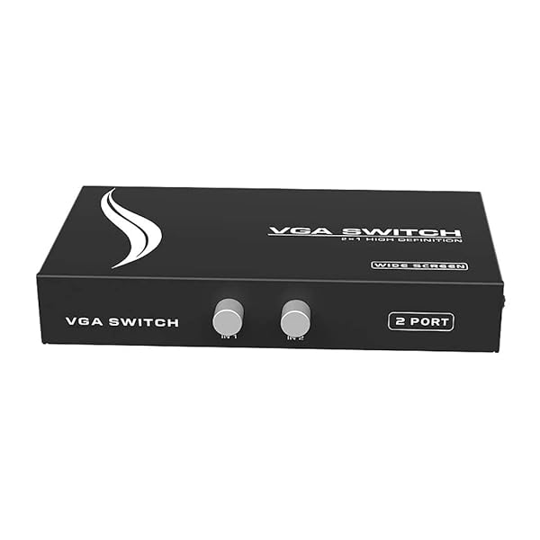 VGA切替器 2入力1出力 ディスプレイポート対応 変換アダプター 分配器 モニター切替機 長距離信号伝送 2台PC接続可能