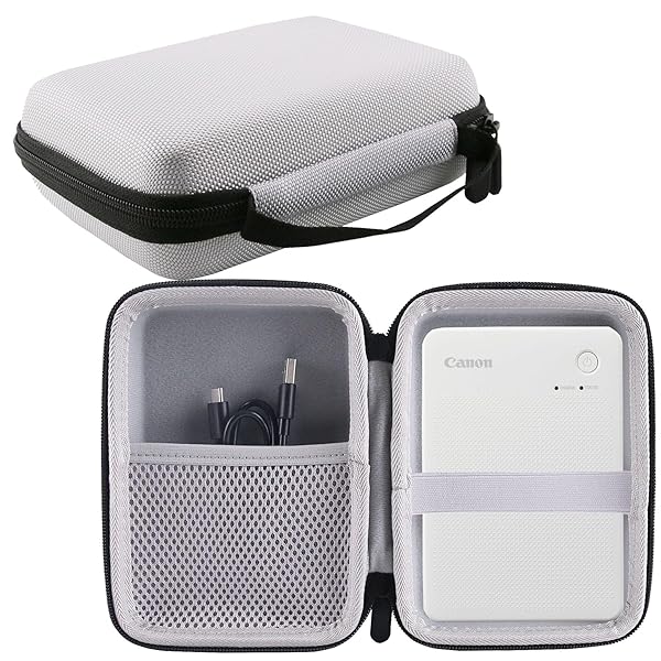 Canon キヤノン SELPHY QX20/SELPHY SQUARE QX10 プリンター 専用保護収納ケース- (グレー)