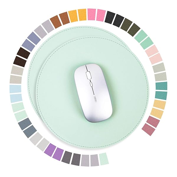 マウスパッド PUレザー 埃 水防止 たくさんの色 滑り止め 薄型マウスパッド 耐久性良い 光学式マウス対応 【二枚セット】