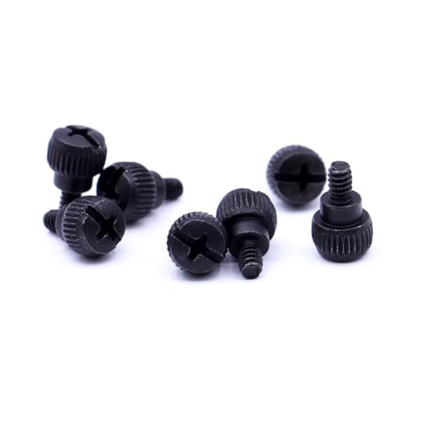 6#-325 M3.5 PCコンピュータケース 蝶ネジ ネジ ブラック 亜鉛 (10)