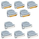 10個 D-SUB 25ピンコネクタ オス・メス 各5個 Dサブコネクタ 金メッキジョイント RS232シリアルはんだタイプ 変換コネクタ 25PIN DB25...