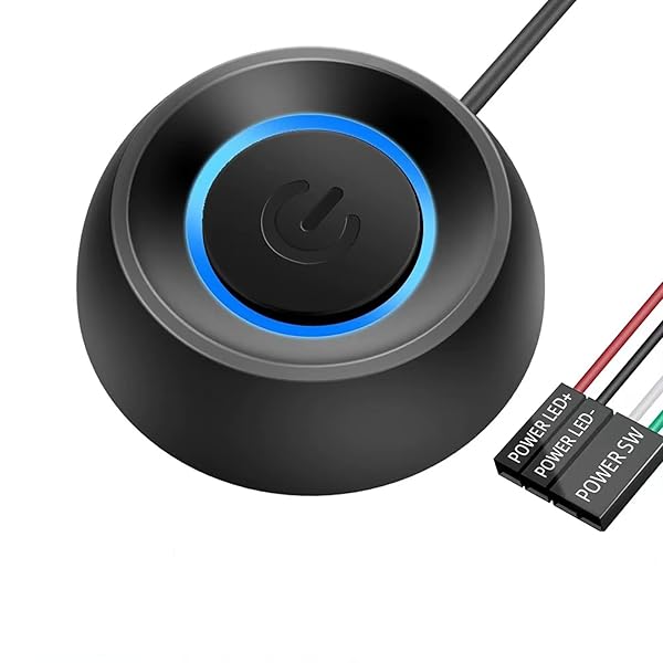 PC 電源スイッチ 電源ボタン デスクトップ PC コンピューター ケース コンピュータ ホスト ボタン 電源スイッチ pc 電源ボタン 延長 2m ケーブル付き