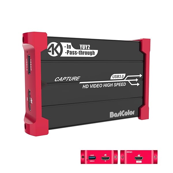 キャプチャーボードSwitch対応1080P 60FPS映像・ビデオキャプチャー 4K 30FPSパススルー USB3.0高速伝送 YUY2非圧縮ビデオフレーム ドライバー不要 各種動画配信サービス対応Switch PS5 PS4 PS3 Xbox