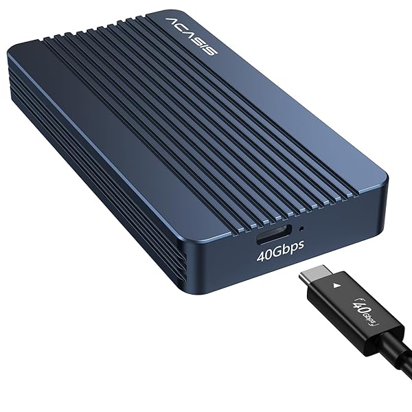 40Gbps 超高速 M.2SSD外付けケース Thunderbolt 4/3 usb4にのみ対応していま, 2280 M-Key/B+M Keyケースサイズをサポートエンクロージャ