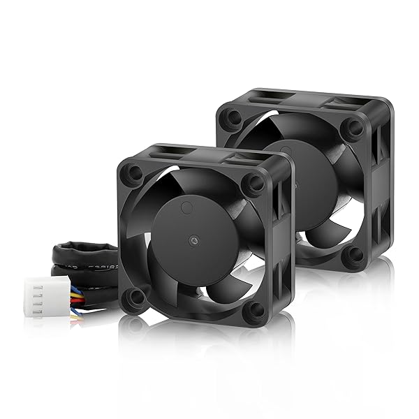 2PCS 40mm x 20mm 12VDC、PC ケースファン、4ピンPWM、コンピュータ CPU冷却ファン