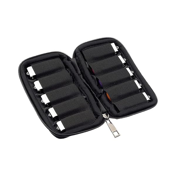 USBフラッシュドライブケース USBフラッシュメモリ専用収納ケース 10個収納可能 インナーバッグ 小分け 防水 USBメモリースティック用 (ブラック)