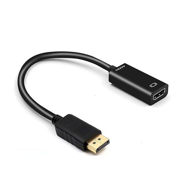 DisplayPort（DP）-HDMI 変換アダプタ 4K＠30Hzまでの解像度に対応 ディスプレイポート 単方向のみの変換対応 オスからメス、逆方向に非対応 ブラック