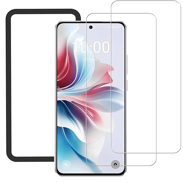 OPPO Reno11 A 用 ガラスフィルム オッポ レノ 11A 対応 保護 フィルム 強化 ガラス ガイド枠付き 2枚入り SPSR11