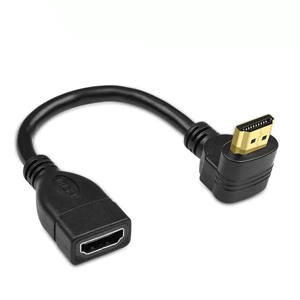 0.15m 0.3m 0.5m短いHDMI ケーブル，4k /1080PHDMI 延長ケーブル, HDMI 1.4オス-メス 90度L字型左右向きHDMI 延長ケーブル 高速HDMI変換4K 60Hz HDMI 1.4ケーブル (0.5m, 下L,メ