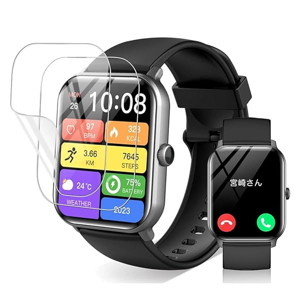 For Segick(セギック) スマートウォッチ 1.9インチ大画面 保護フィルム【 2024新登場強化モデル】 Segick(セギック) 保護フィルム 高い透明度(反射低減) 水や油に強い 指紋防止 柔軟 TPU製 (2枚セット)