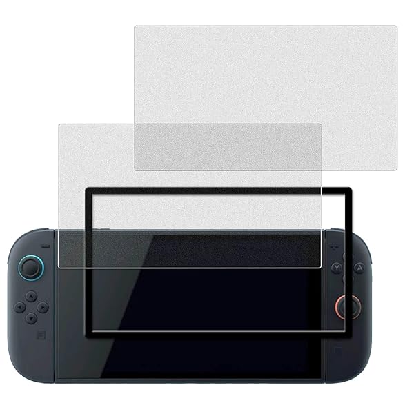 楽天ever-leafアンチグレア 日本素材製 Switch 2 用 さらさら ガラスフィルム サラサラ 強化ガラス 反射防止 指紋防止 指滑り ゲーム用 保護フィルム【2枚セット】ガイド枠付き