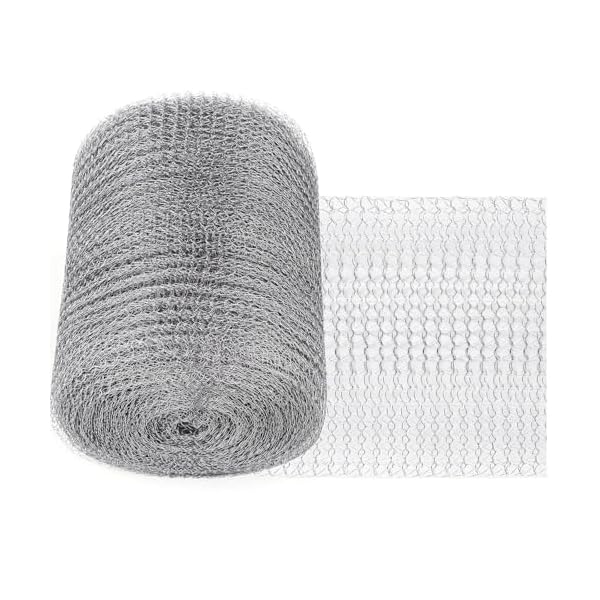 ステンレスソフトネット ネズミ駆除 網 ねずみ対策 コウモリ撃退グッズ ナメクジ 換気口 排気口 通風口 雨どいの隙間 排水口 壁の穴 すき間 カタツムリ こうもり ヘビ ネズミ 侵入防止 防鼠金網 鳥 害虫対策 猫よけ 猫 侵入防止(12.7cm×