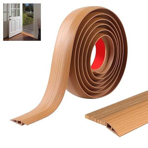 300cm×5cm エッジストリップ、見切り材、PVC 敷居トランジション、台所、浴室の床の転移またはトリムのための傷及び耐久力のある (黄色の木目)
