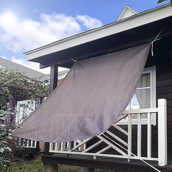 日よけ シェード 日除け シェード オーニング 簡単設置 （180×240cm） チョコ