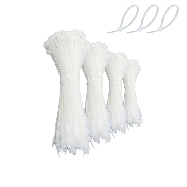 結束バンド 200本入（4サイズ）ナイロン結束バンド 耐候性 耐熱性 ケーブル固定 配線管理 プレミアムプラスチックケーブルワイヤータイ ネクタイジップ 屋内 屋外用 強力ケーブル固定 セルフロック電線 ナイロン製 園芸 バイク ケーブル整理収納など