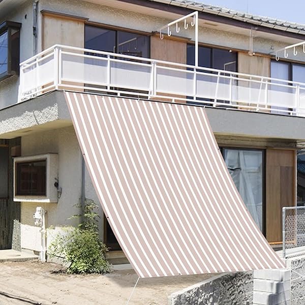 日除け シェード 1.8x1.8m ミルクティー・ホワイト 雨よけシェード オーニング 撥水サンシェード 日除..