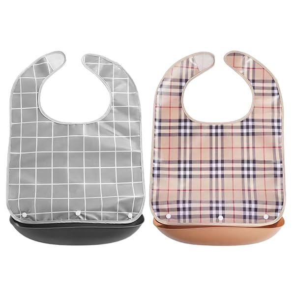 介護用エプロン 食事用エプロン 大人 エプロン 介護 介護用品 よだれかけ 大人用 介護用品 エプロン 食事 大人 介護エプロン 食事エプロン 大人 防水 立体ポケット 高齢者 防水エプロン 汚れ防止 丸洗い可能 繰り返し使用 ((グレー+カーキ L