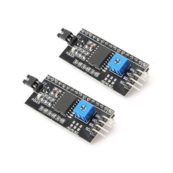 2個 IIC/I2C/TWI シリアルインタフェースボードモジュール1602 2004 LCDディスプレイArduino に対応 「国内配送」