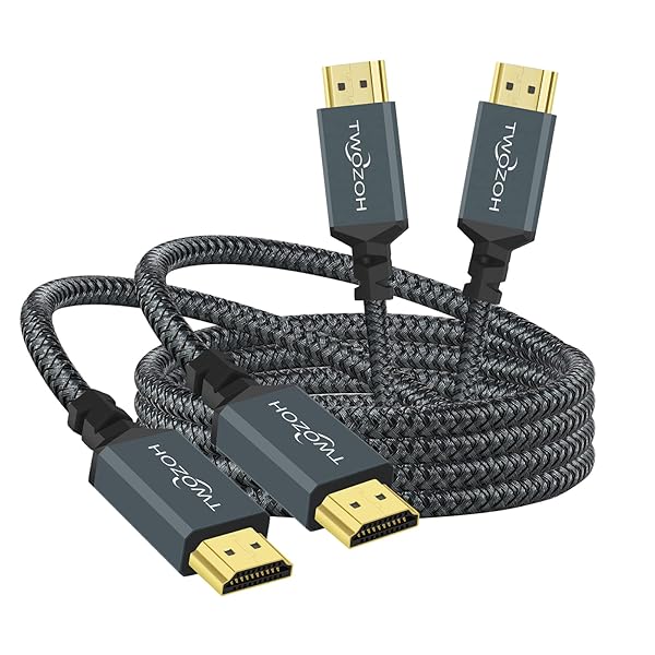 4K HDMIケーブル 1M 2本入りク ナイロン編組HDMI-HDMIコード 18Gbps 3D/4K@60Hz/ 2160P/1080P対応