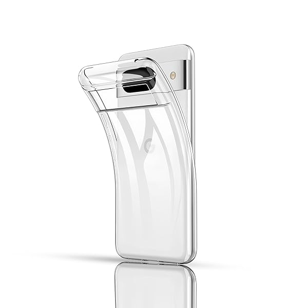 Google Pixel 8A 用のケース Pixel 8A クリアシリコンケース 薄型 柔らかい手触 落下防止 TPU材质 衝撃吸収 黄変しにくい クリア ワイヤレス充電 ストラップホール付き