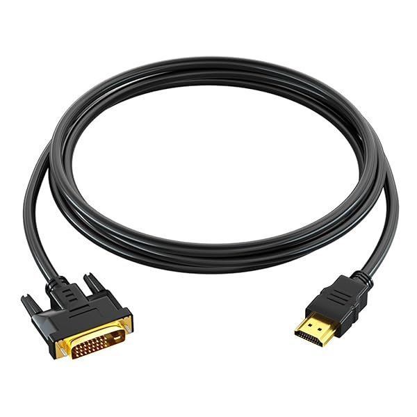 HDMI - DVI ケーブル 双方向 DVI-D 24+1 オス - HDMI オス 高速アダプターケーブル サポート 1080P フル HD Raspberry Pi、Roku、Xbox One、PS4 PS3、グラフィックカード1.5M