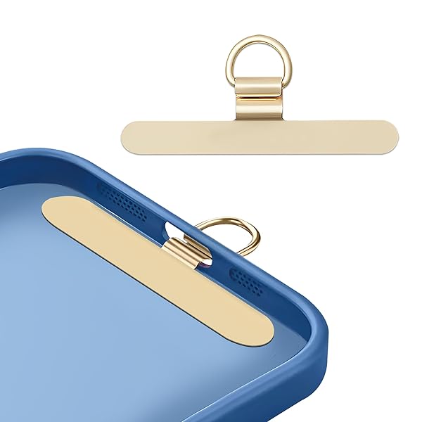 ストラップホルダー 頑丈 0.2mm薄型金属ステンレス製 傷防止 スマホ ストラップホルダー 丈夫 切れない 浮きにくい折り曲がれ設計 スマホストラップ ストラップホール ストラップパッチ スマホショルダー 紛失・落下・盗難防止 便利 全機種対応 (