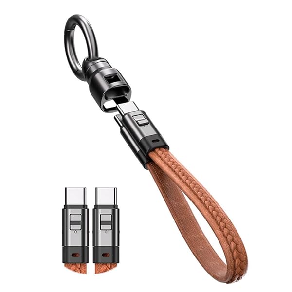 usb c ケーブル 短い type-c 22CM 240W 急速充電 データ伝送 Type-Cストラップ データケーブル 移動充電 携帯性と効率性を（ブラウン）