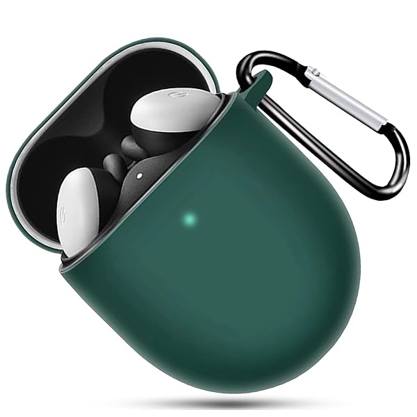 【2024強化版】 Google pixel buds pro 2 ケース【キーホルダー付き】対応 google pixel buds pro 2 液状シリコン ワイヤレス充電可能 軽量 キズ防止 スリム 耐衝撃 防水 防塵 紛失防止 (グリーン)