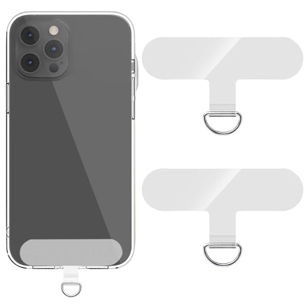 スマホ ストラップホルダー 2枚 TPU ストラップテザー ショルダーストラップ 挟むだけ Tag Holder 紛失..